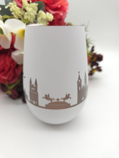 Preview: Windlicht Machdeburch Gravur Magdeburg Skyline